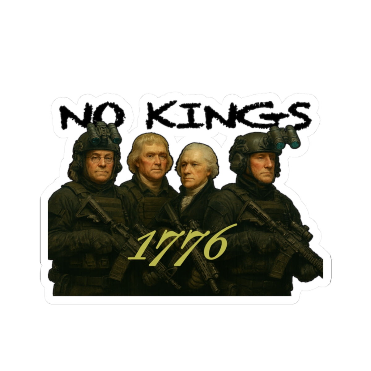 NO KINGS 1776 Sticker | Stick It to Tyranny.