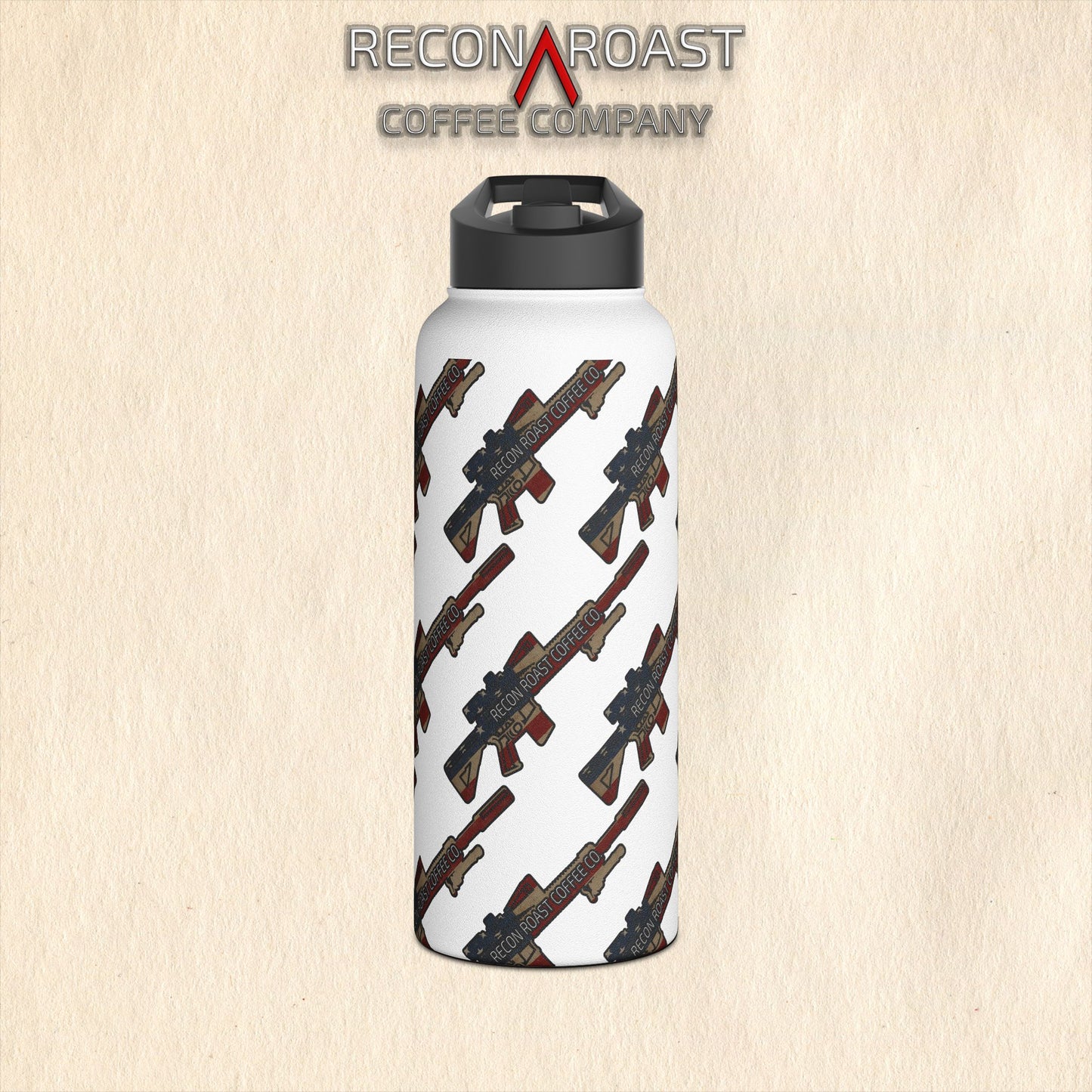 Recon Roast AR10 Stainless Steel Water Bottle | 'MERICA Design