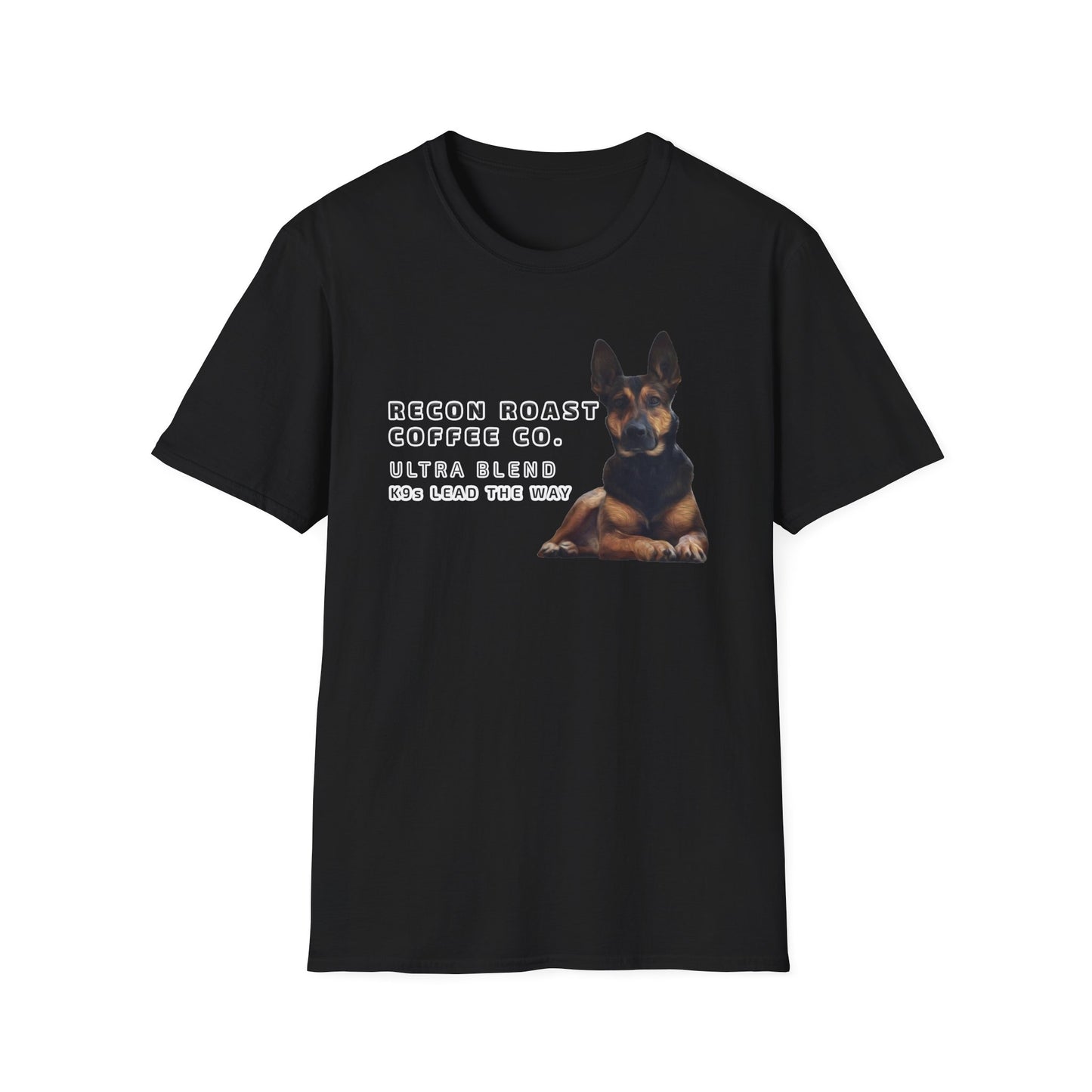 Recon Roast Coffee Co. K9 Ultra T-Shirt – “K9s Lead The Way” Tee