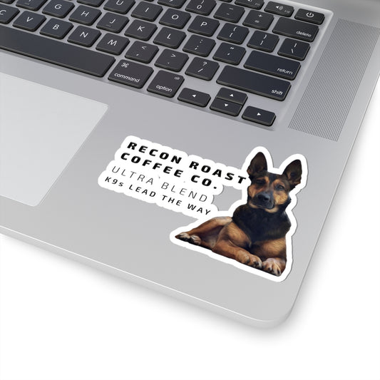 Recon Roast Coffee Co. Kiss-Cut Sticker —  'K9s Lead the Way'