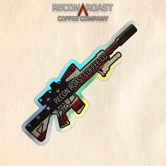 Recon Roast 'MERICA AR10 Die Cut Holographic Sticker