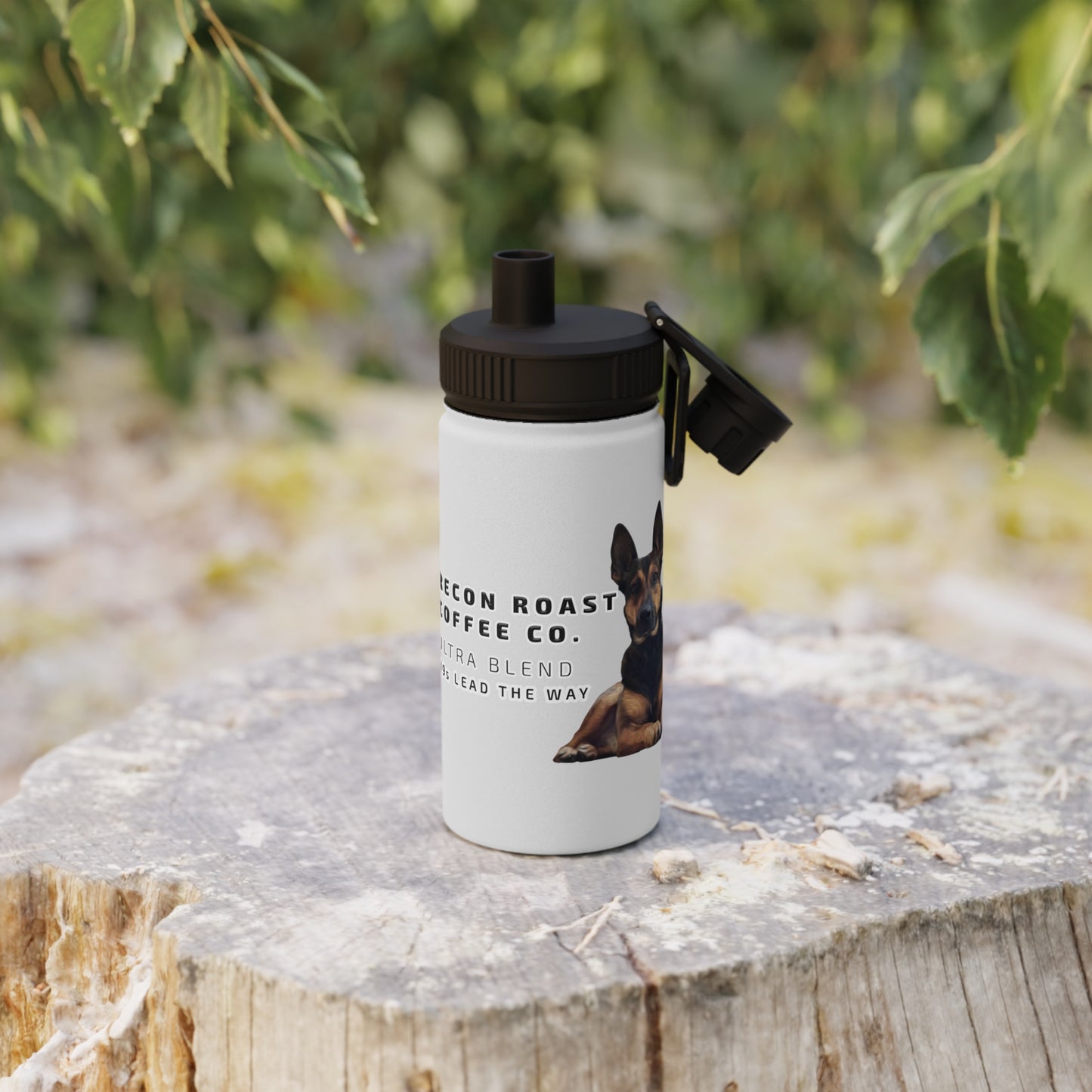 Recon Roast K9s Lead The Way Stainless Steel Water Bottle — Sports Lid