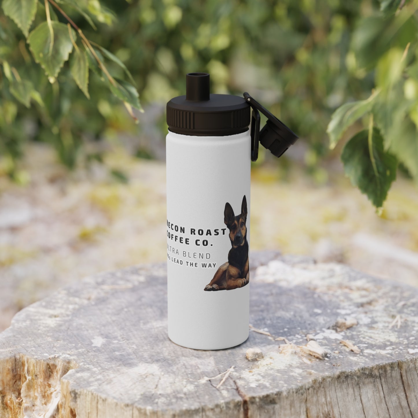Recon Roast K9s Lead The Way Stainless Steel Water Bottle — Sports Lid
