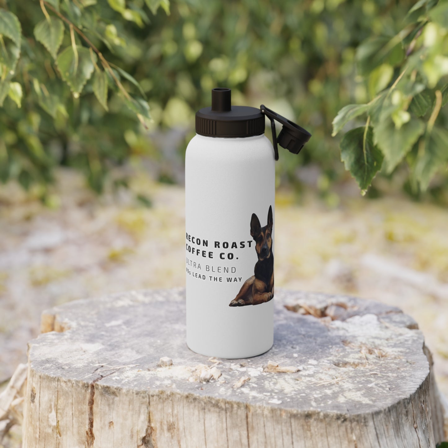 Recon Roast K9s Lead The Way Stainless Steel Water Bottle — Sports Lid