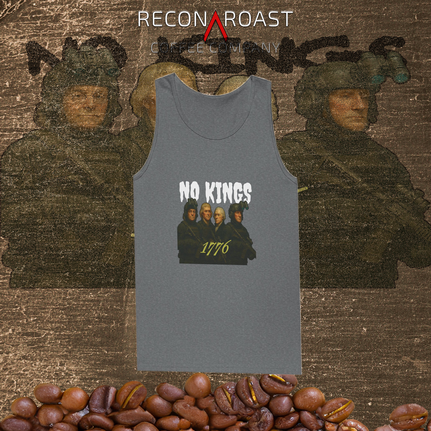 Recon Roast NO KINGS 1776 Tank Top
